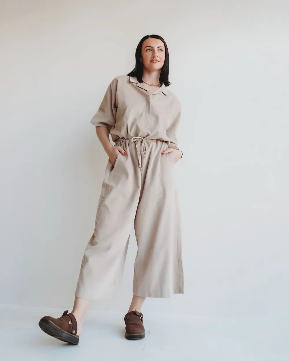 Iris Stone Cord Jumpsuit