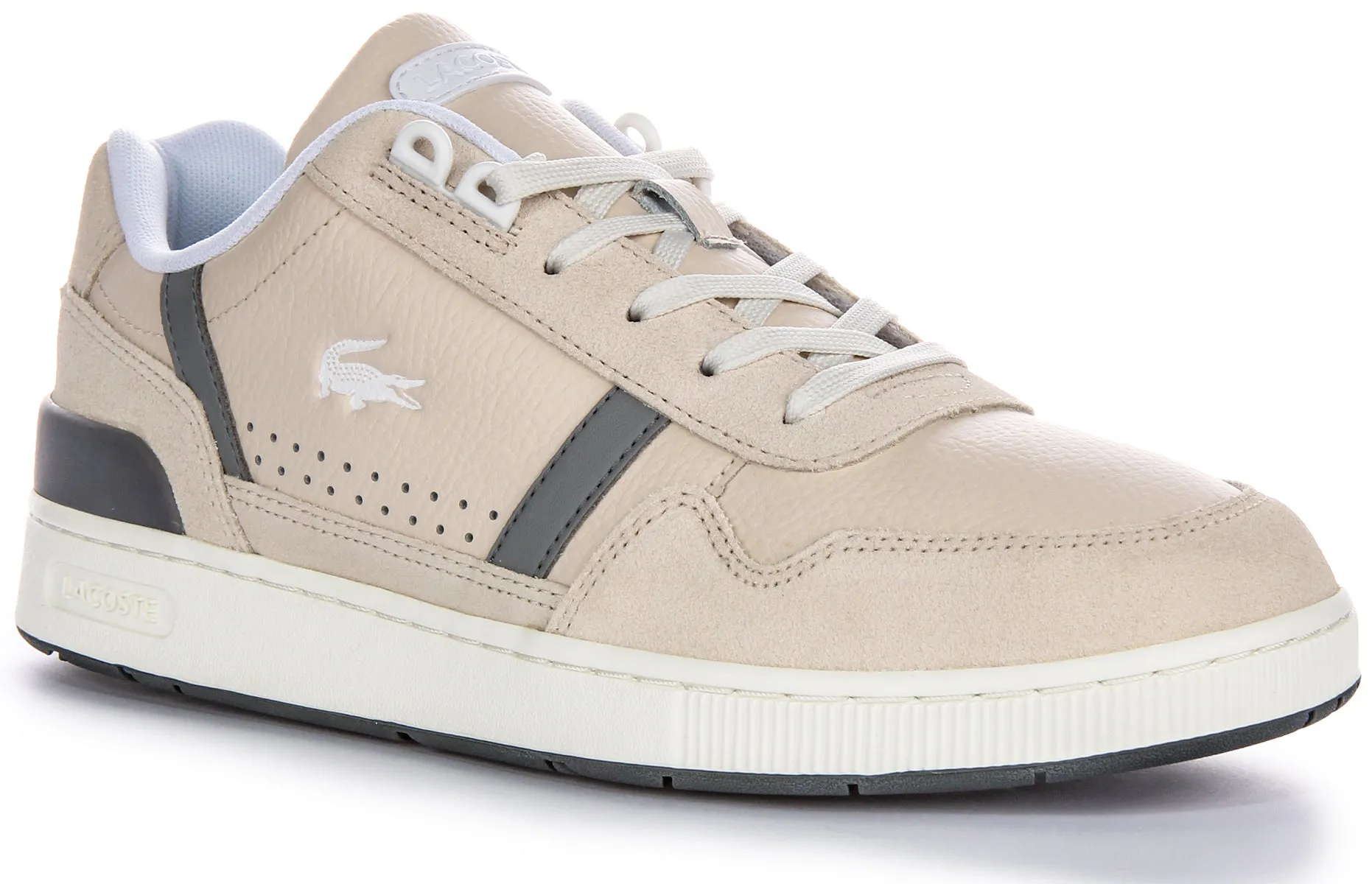 Lacoste T-Clip Trainers In Beige For Men