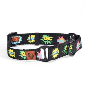 Lana Paws Comic Strip Martingale Collar for Dogs (Black)