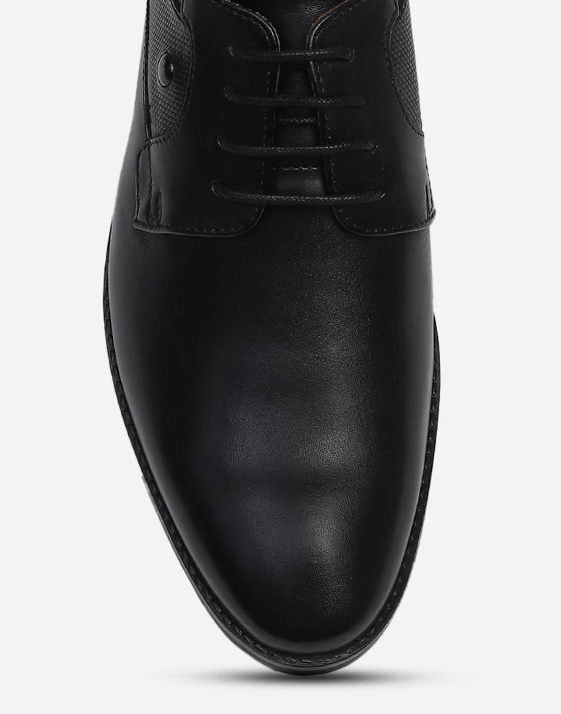 Men Black Lace Up Genuine Leather Formal Derby