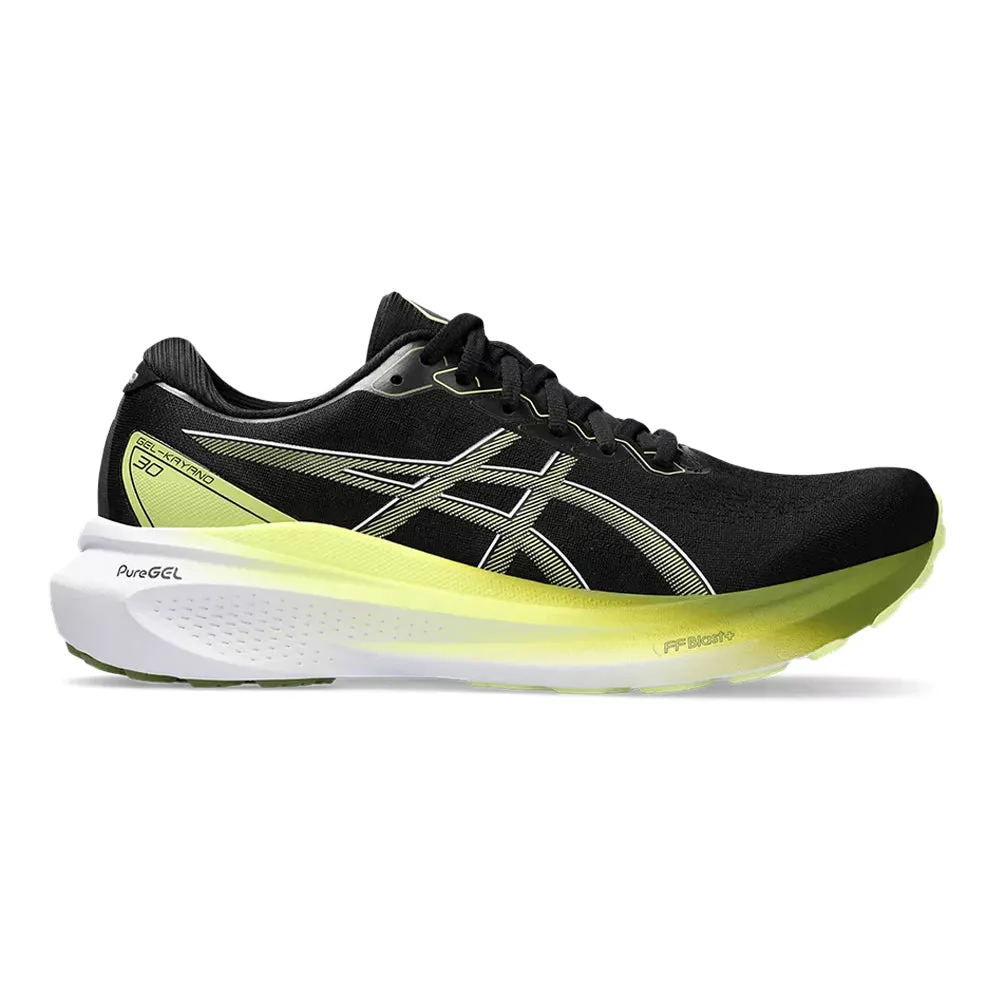 Men's Asics Gel-Kayano 30, Black/Glow Yellow, 9.5 D Medium