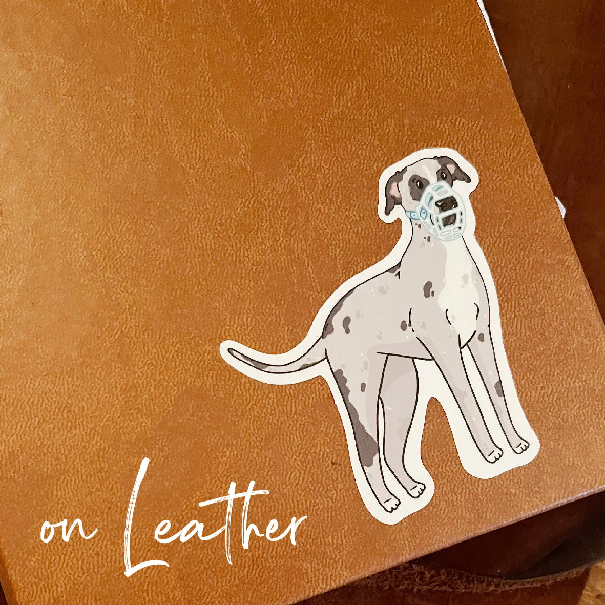 'Muzzled dogs are LOVED dogs' Sticker