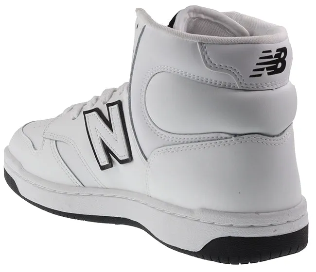 New Balance Trainers Mens 480 High Leather White Black