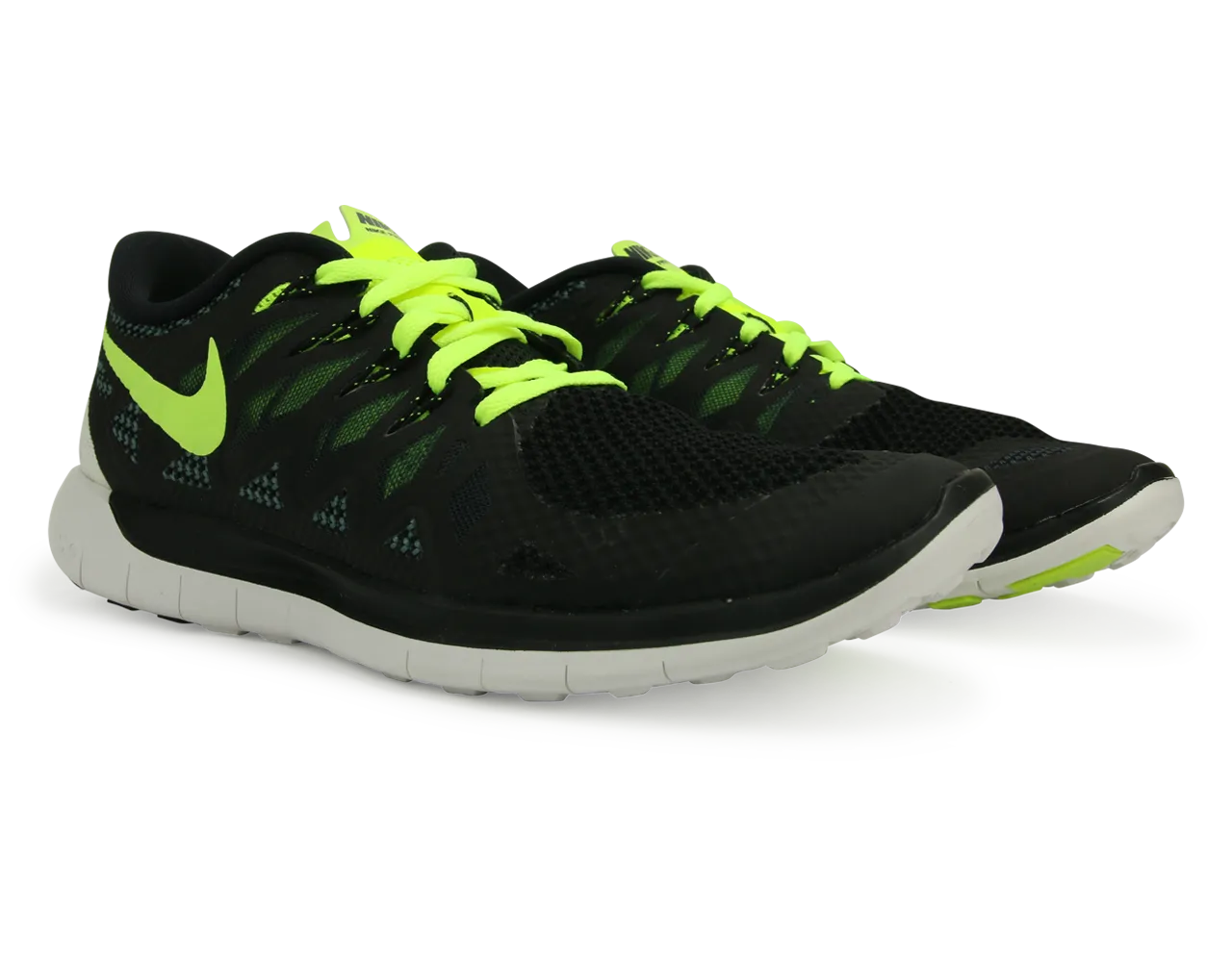 Nike Men's Free 5.0 Running Shoes Black/Volt Dark/Magnet Gray