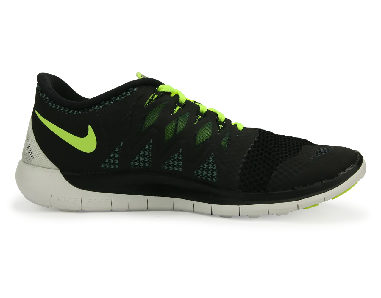 Nike Men's Free 5.0 Running Shoes Black/Volt Dark/Magnet Gray