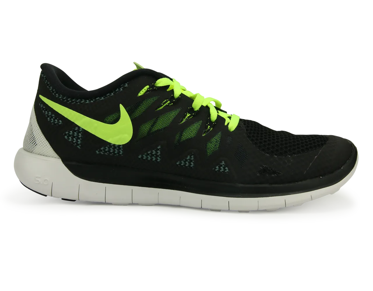 Nike Men's Free 5.0 Running Shoes Black/Volt Dark/Magnet Gray