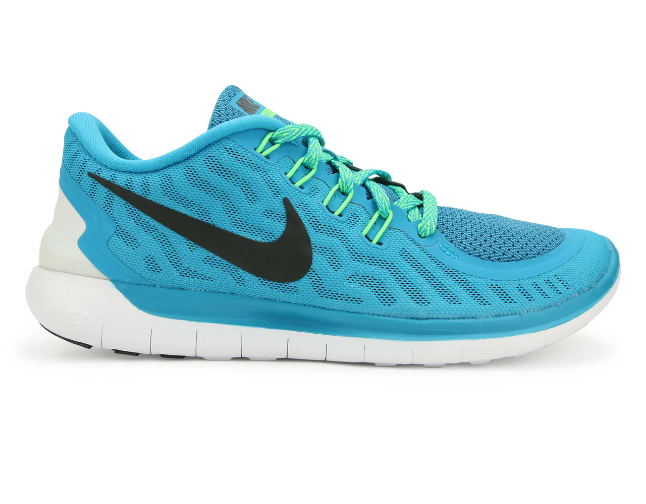 Nike Women's Free 5.0 Running Shoes Blue Lagoon/Black Volt/Green Cp