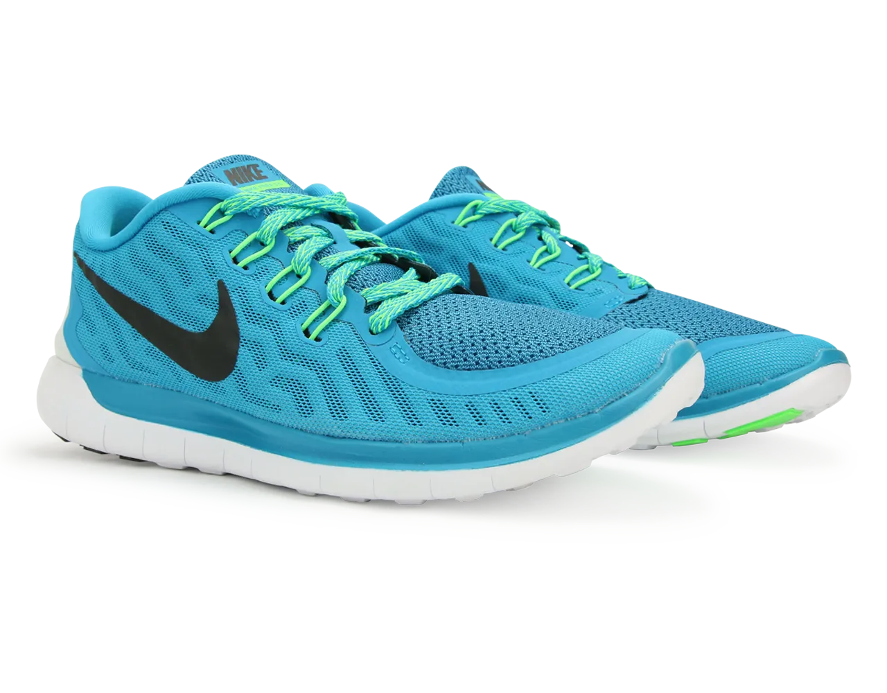 Nike Women's Free 5.0 Running Shoes Blue Lagoon/Black Volt/Green Cp