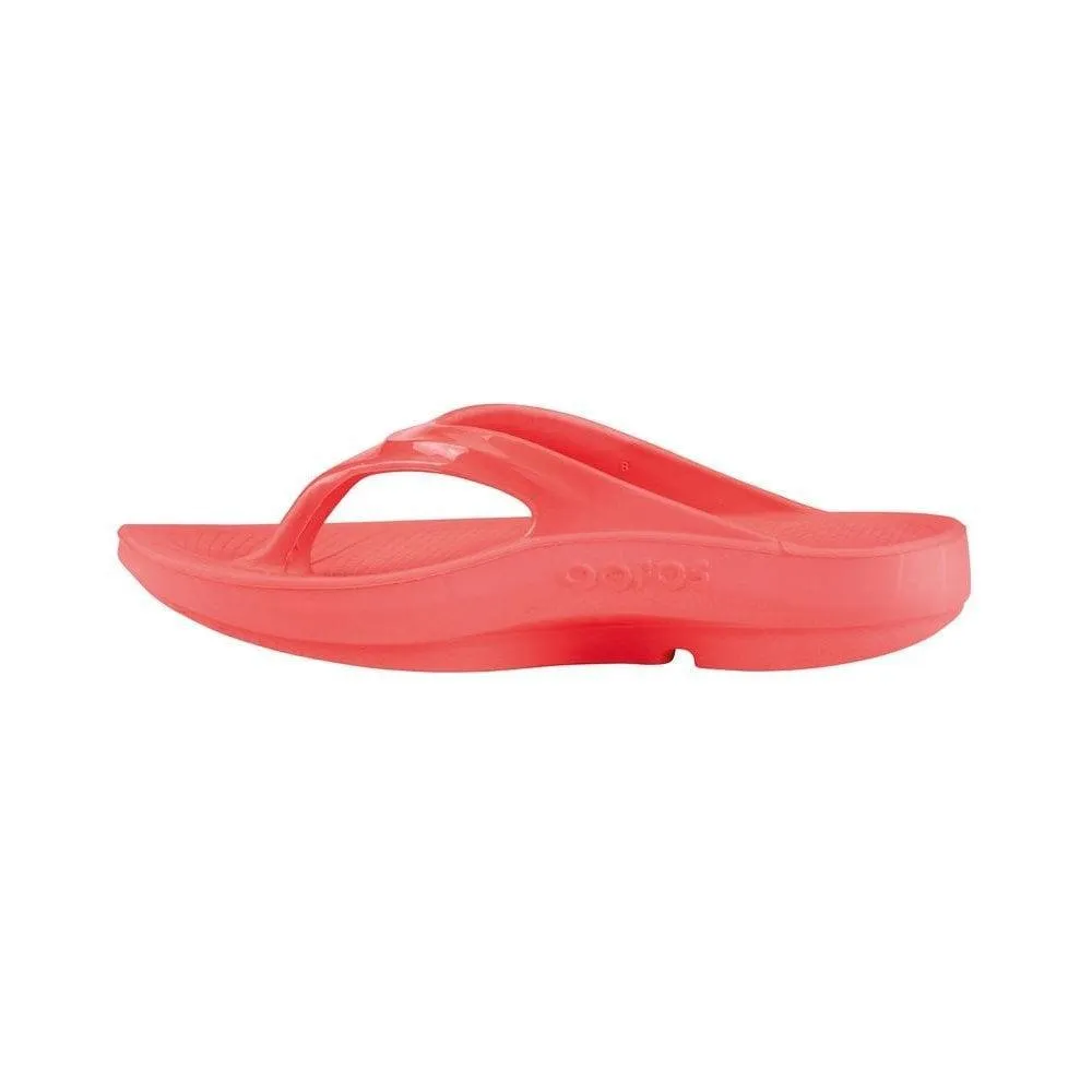 Oofos Womens Oolala Sandal Coral