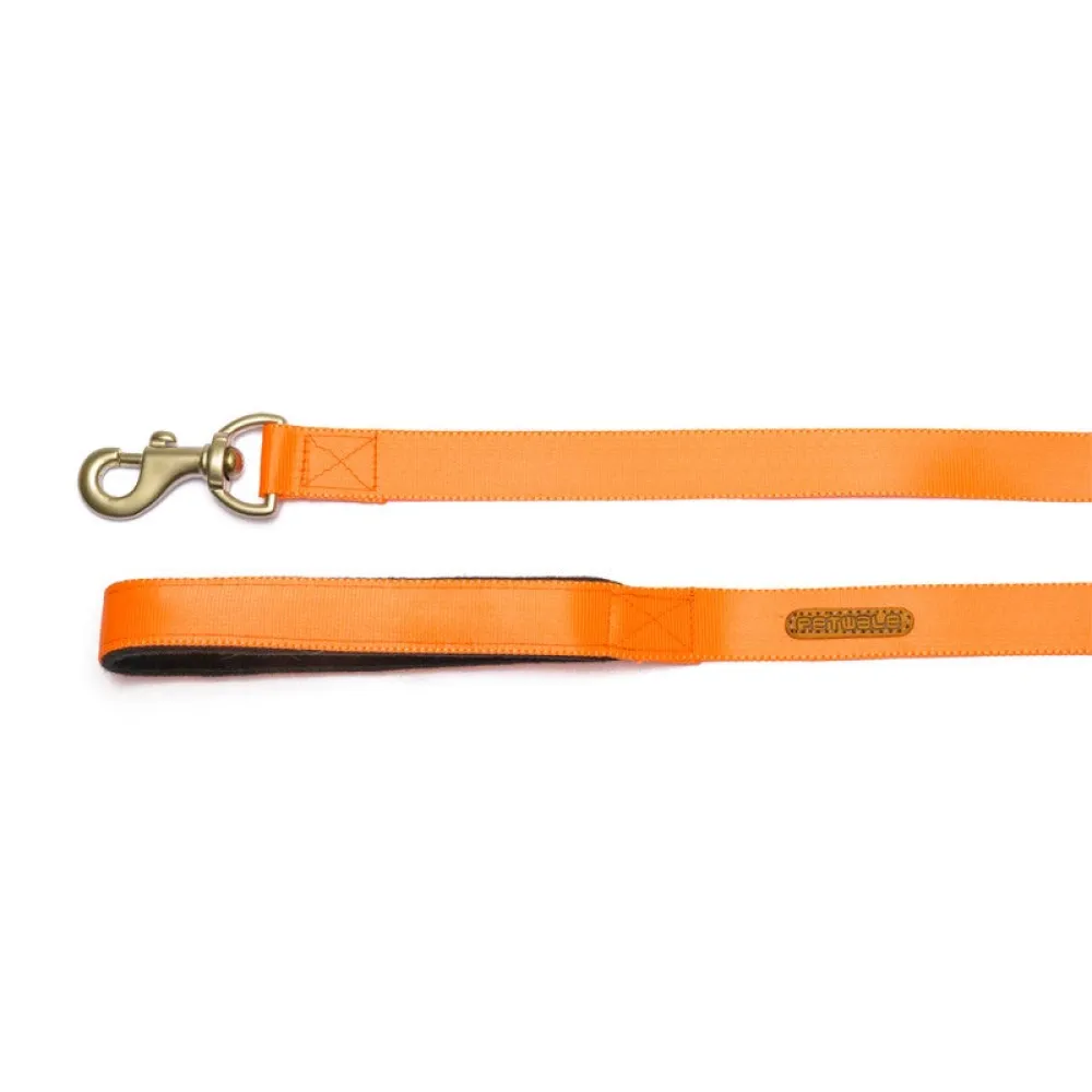 PetWale Long Lead Nylon Leash for Dogs (Orange)