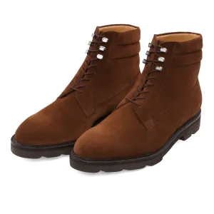 "Alder" Suede Derby Boot with Lightweight Walking Sole in Brown