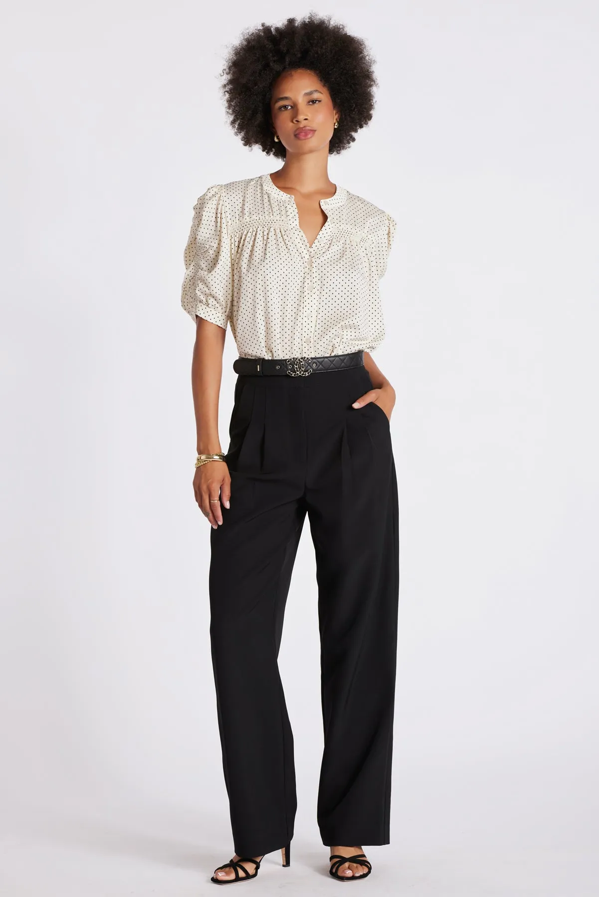 Rachel Ruched Sleeve Blouse