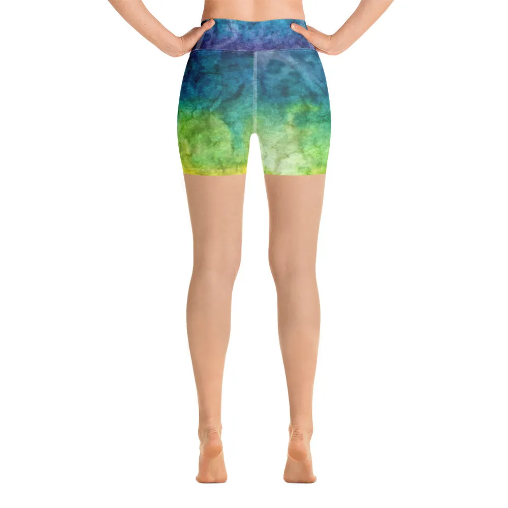 Rainbow High Waist Shorts