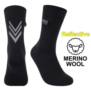 RANDY SUN Merino Wool Waterproof Socks With Safe Reflective Markings