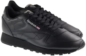 Reebok Trainers Mens Classic Black Pure Grey