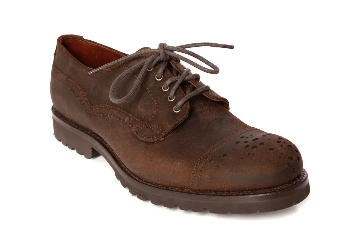 Regent - 'Buck Rogers' Buckshot Derby Brogue - Wax Leather