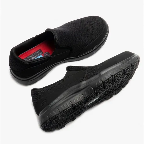 RELAXED FIT: FLEX ADVANTAGE - MCALLEN SR Mens Anti-Slip Trainers Black