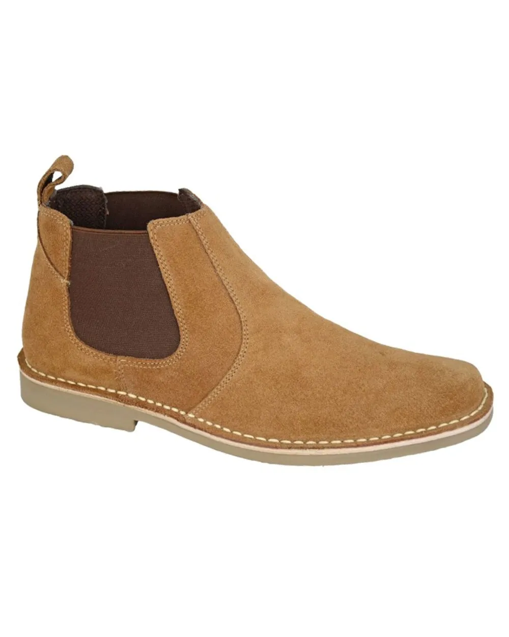 Roamers Mens Twin Gusset Suede Ankle Boots