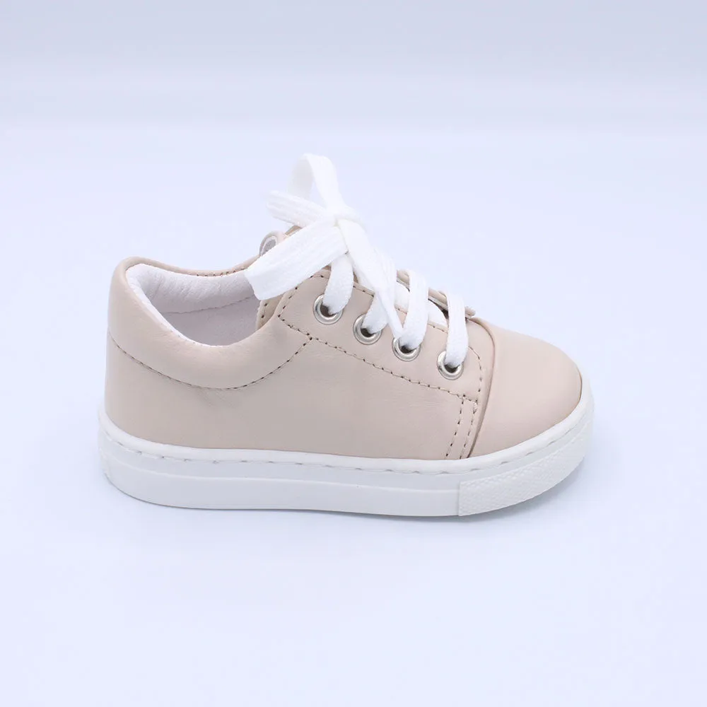 Santiago Nude Leather Trainers