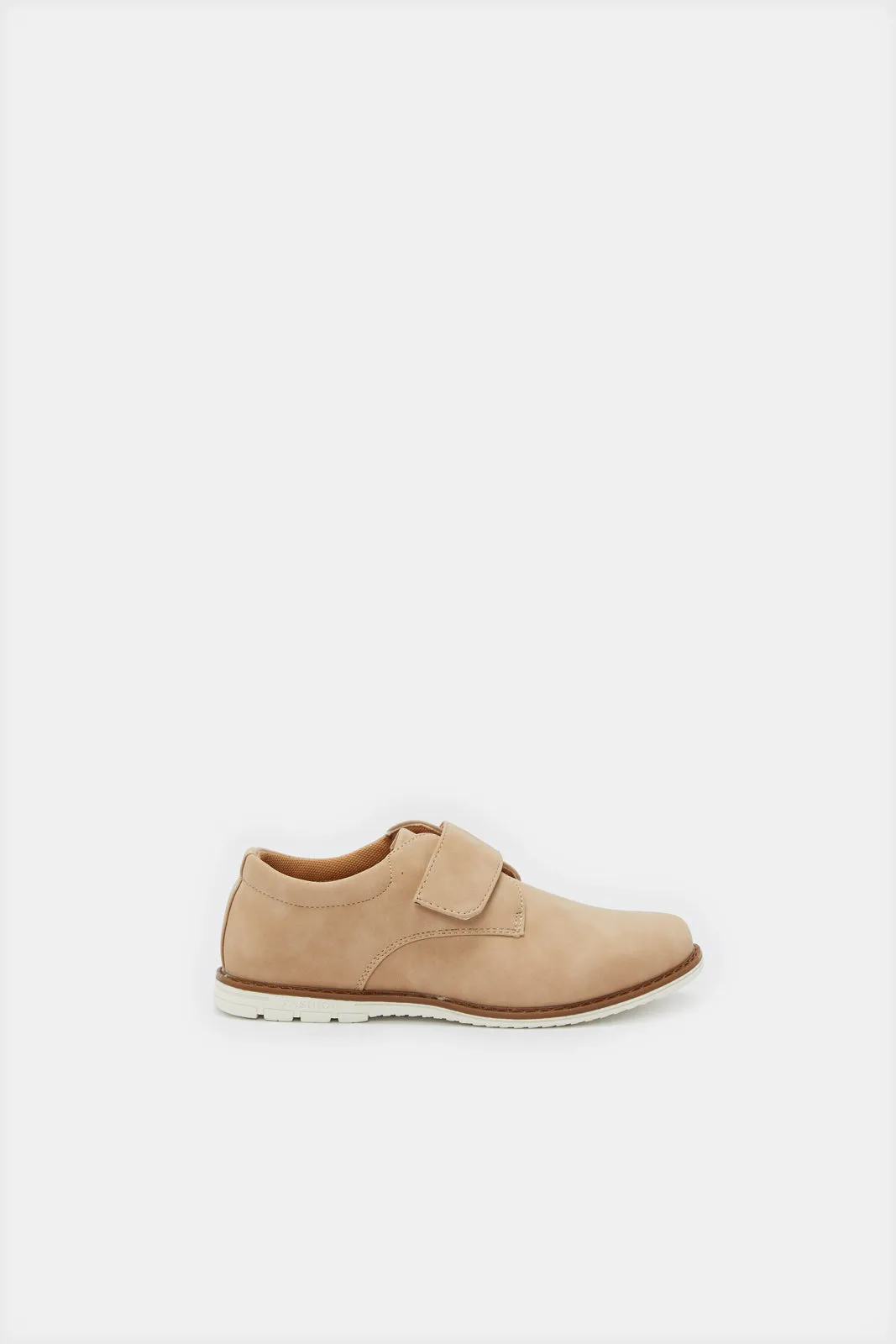 Senior Boys Beige Derby Shoes