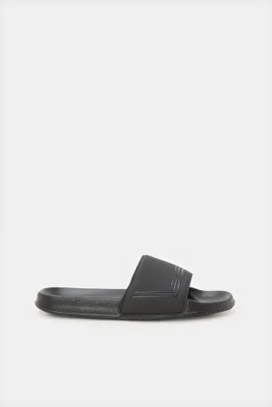 Senior Boys Black Padded Slide