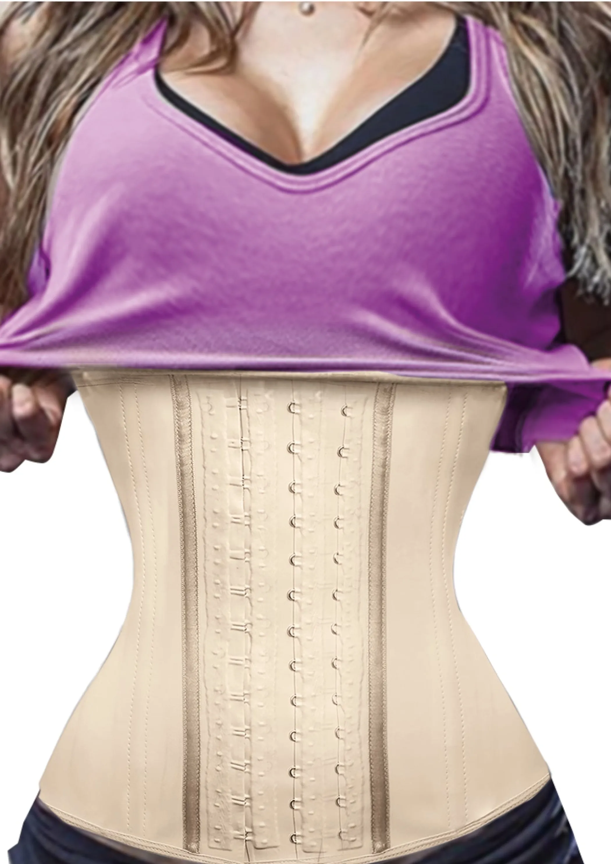 Siluet FN/F Natural Latex Waist Trainer Lined in Cotton