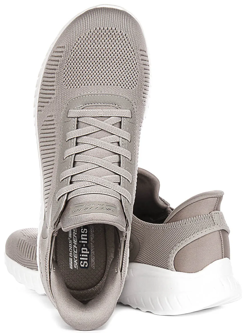 Skechers Bobs Sport Squad In Taupe For Women