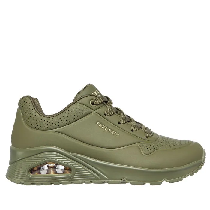 Skechers Uno Stand On Air Olive Green Womens Trainer