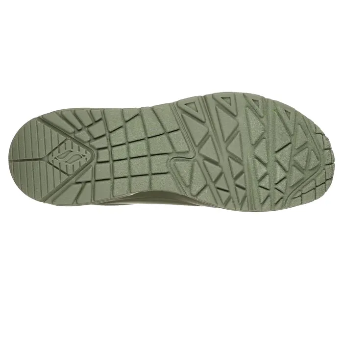 Skechers Uno Stand On Air Olive Green Womens Trainer