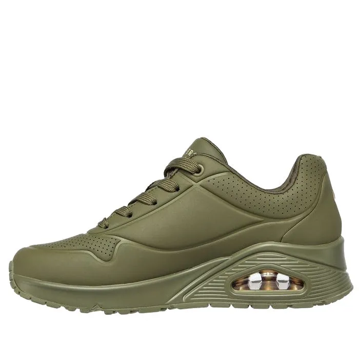 Skechers Uno Stand On Air Olive Green Womens Trainer