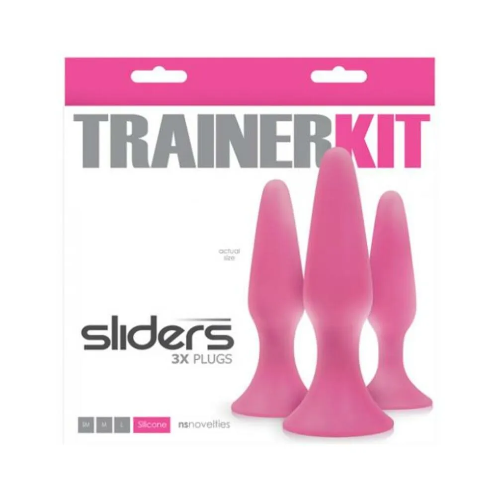 Sliders 3 Piece Trainer Kit Plugs Pink