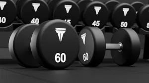 THROWDOWN URETHANE DUMBBELL,    5-25 LBS SET, THROWDOWN, BLACK