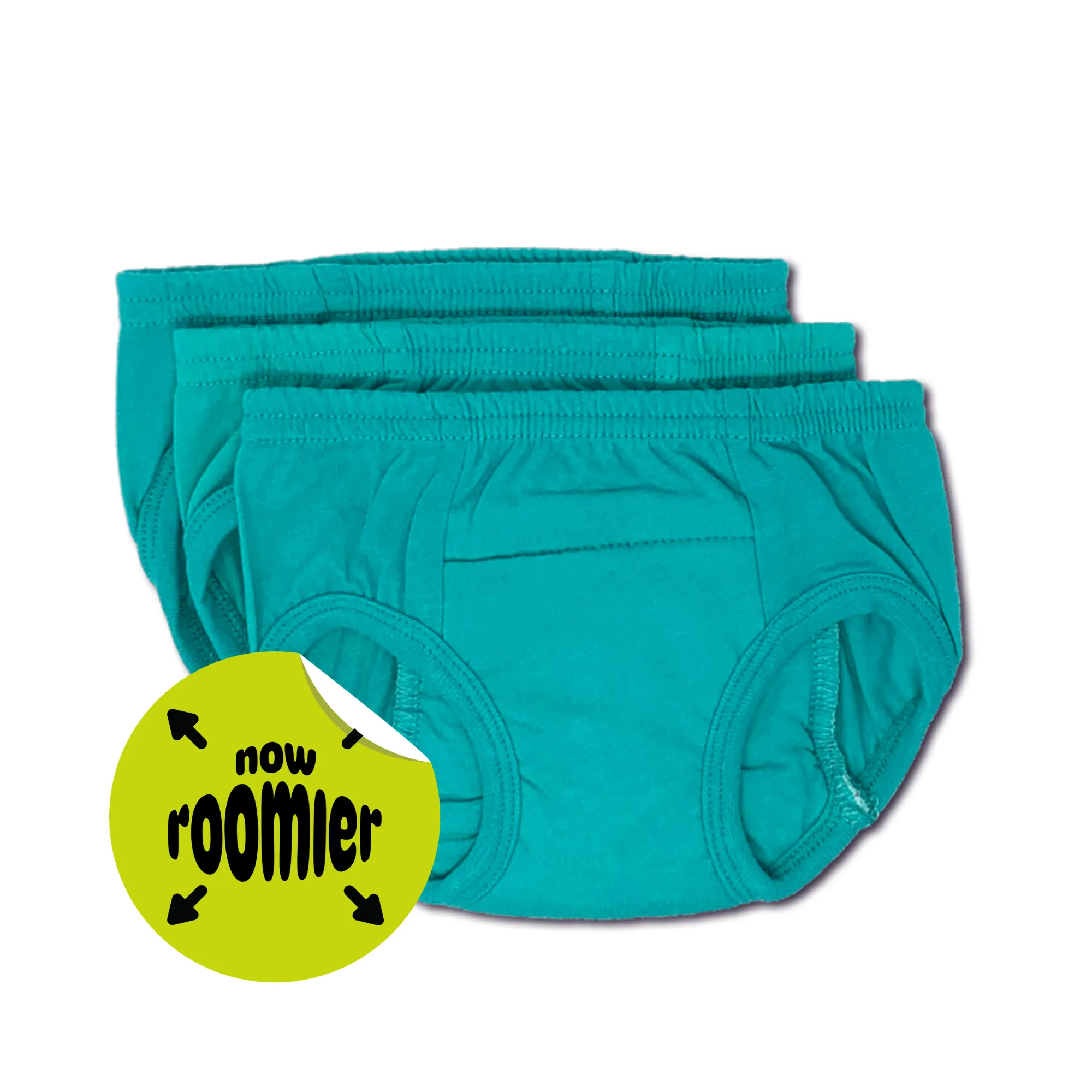 Tiny Trainers ROOMIER small cotton training pants - 3-pack