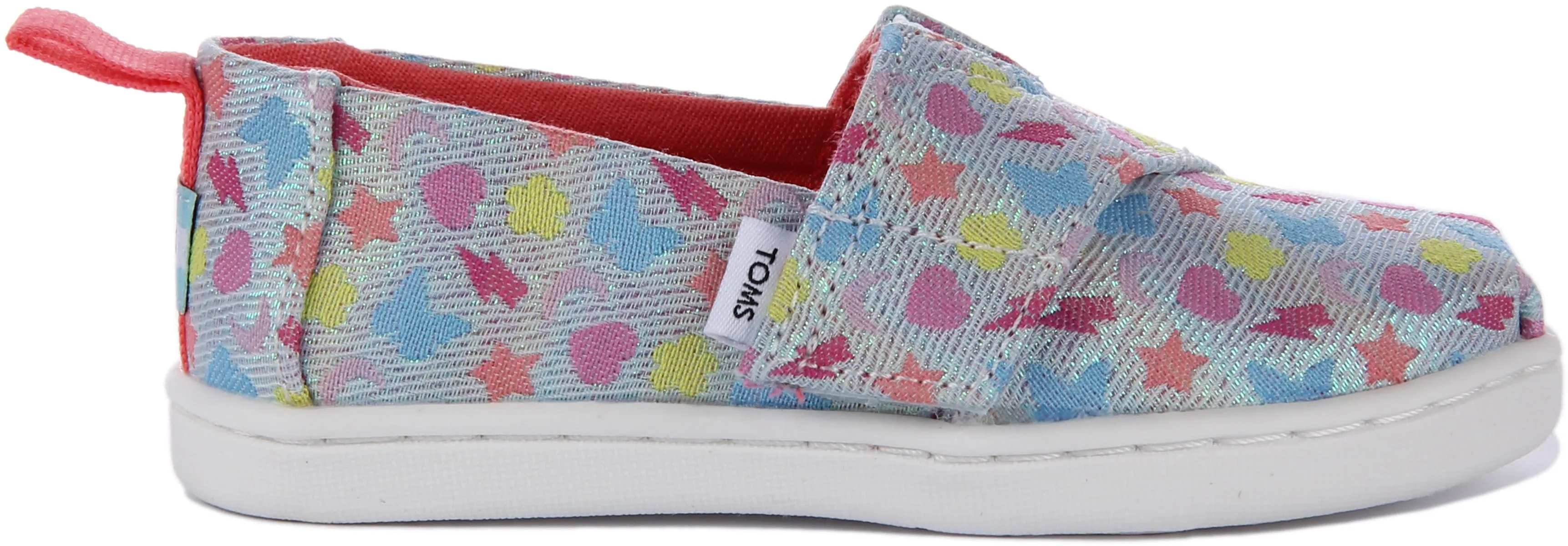 Toms Tiny Alpargata In Blue Stars For Infants