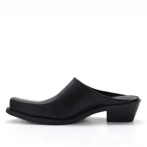 Uniwim Gift Square Toe Minimalist Black Mules