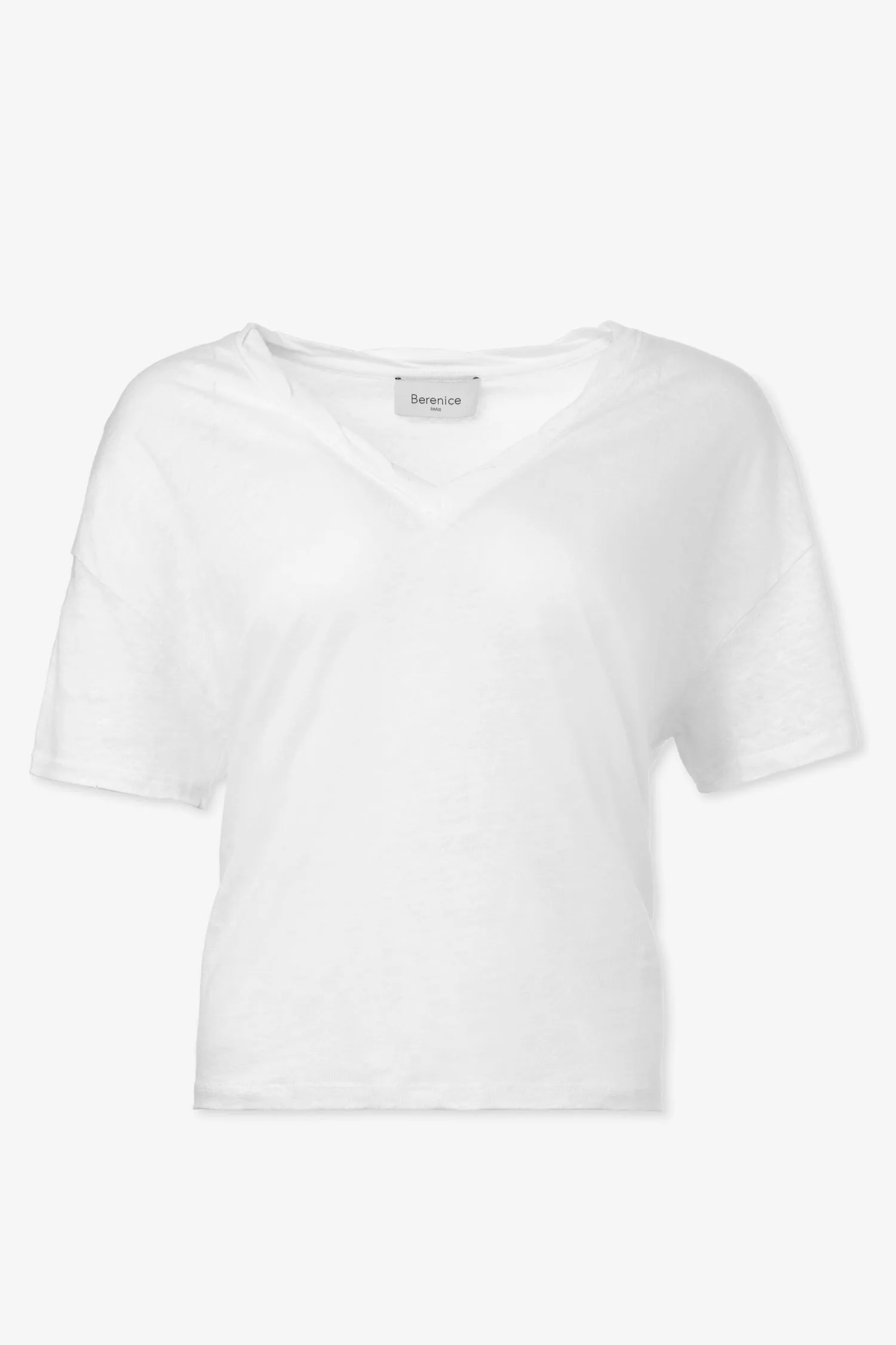 V-neck Linen T-shirt