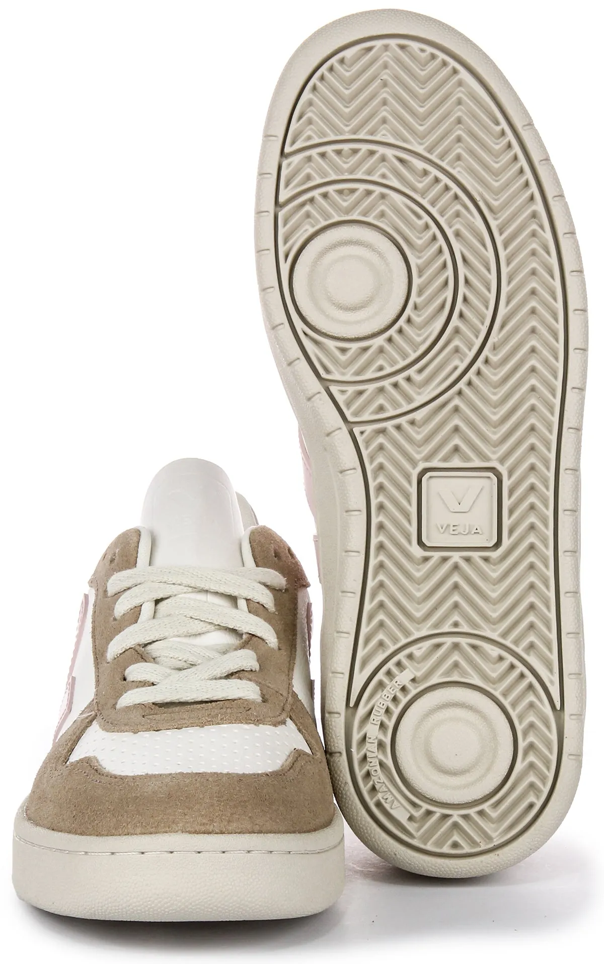 Veja V 10 Chromefree In White Pink For Women