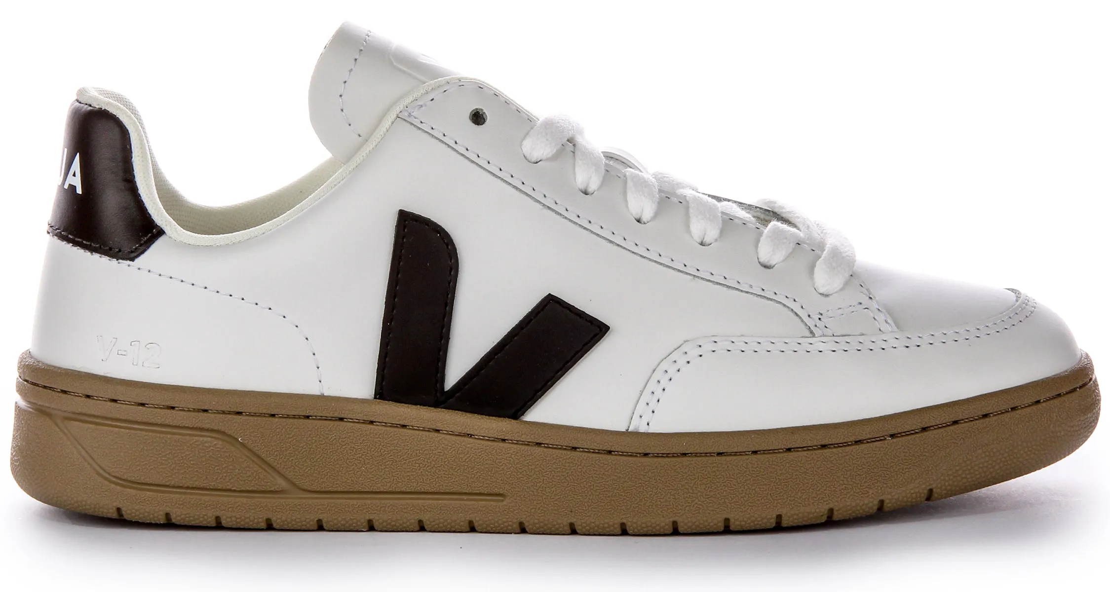 Veja V 12 Leather In White Gum For Women