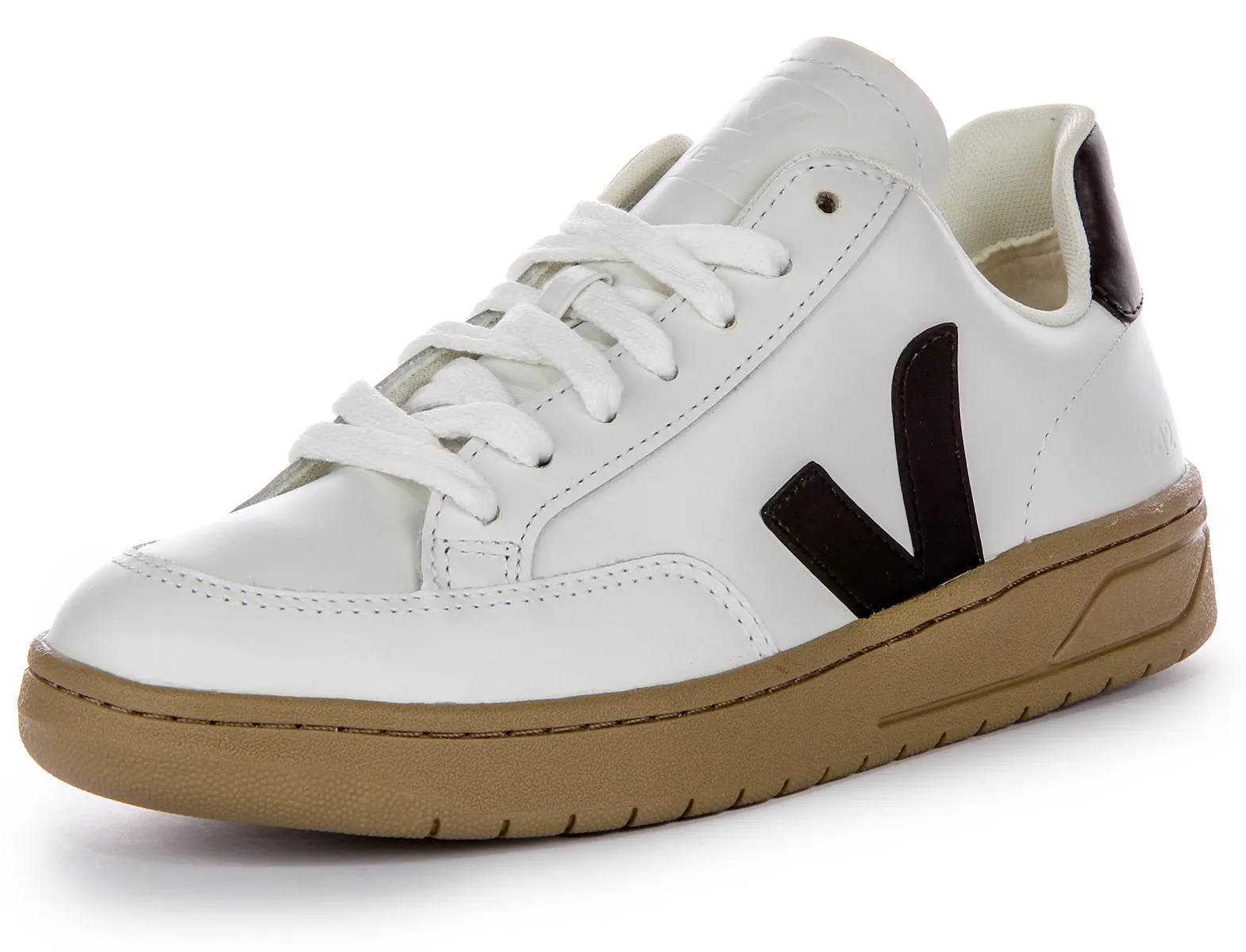 Veja V 12 Leather In White Gum For Women