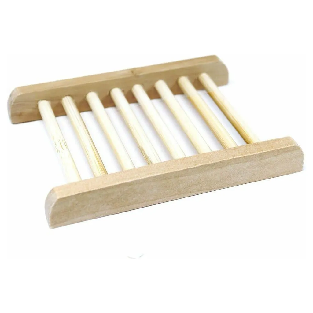 Wooden Soap Dishes - Sustainable Hemu Wood Soap Drainer Tray - 5  Designs