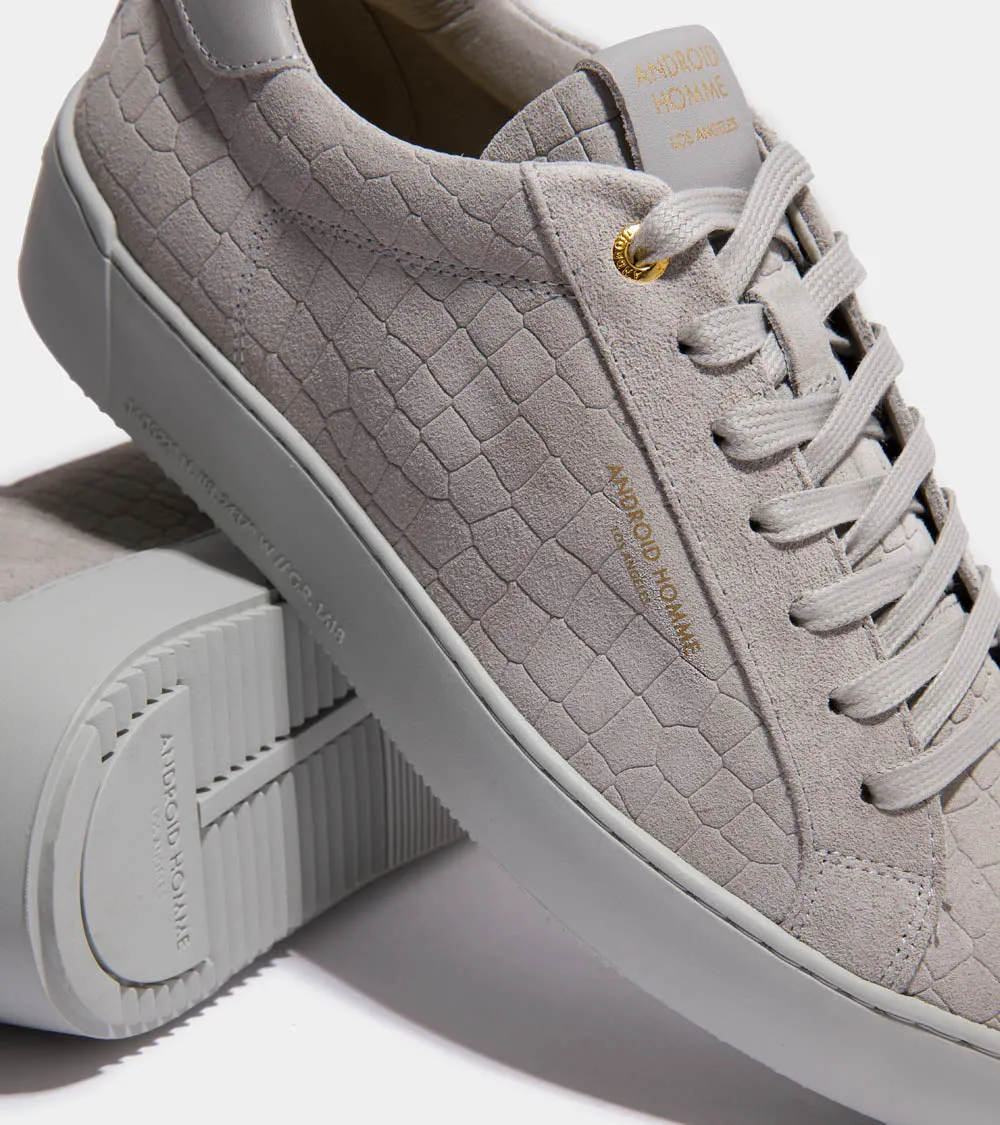 Zuma | Grey Caiman Croc Emboss Suede AHP241-13